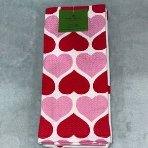 kate spade Red and Pink Heart Towels & 1 Polka Dots Towel